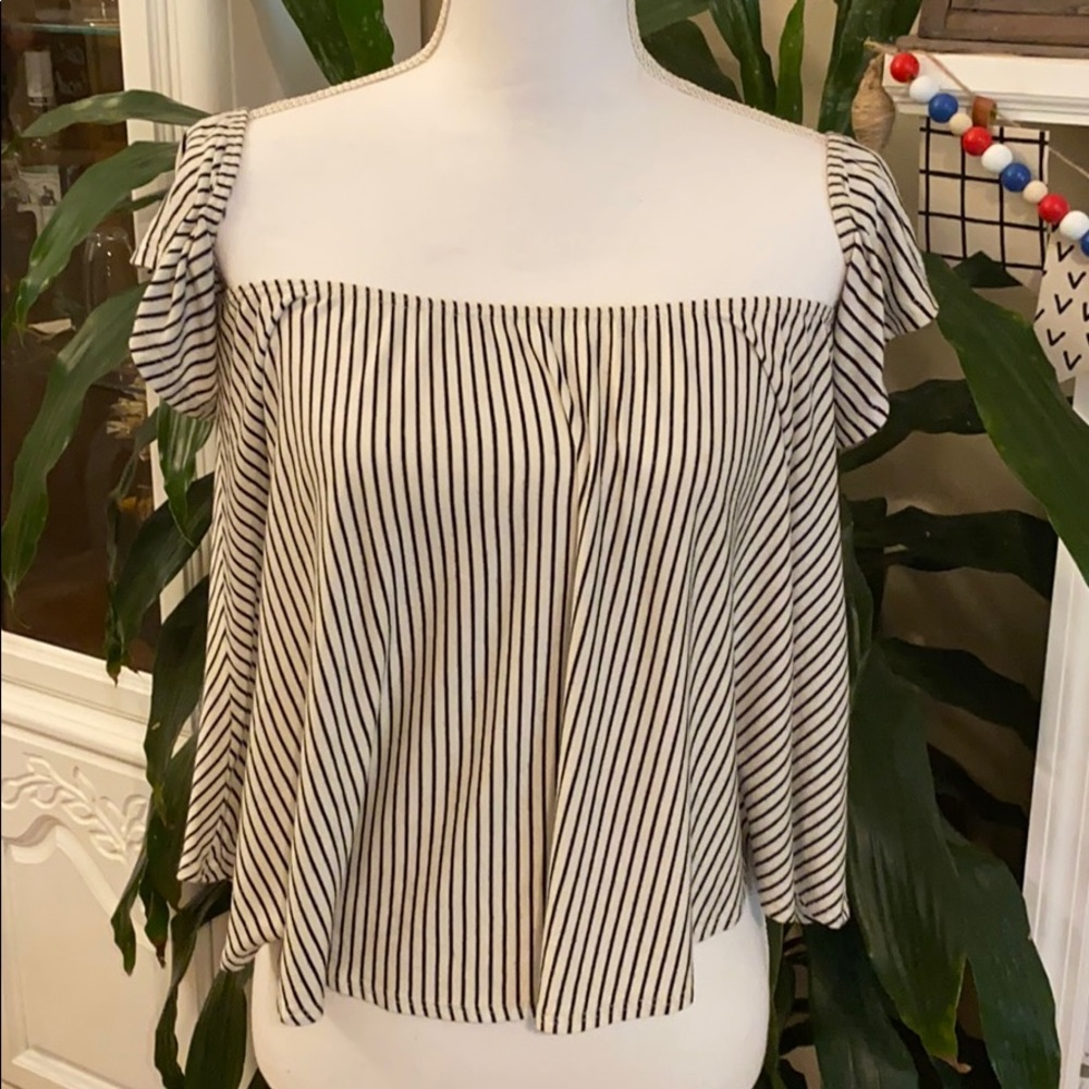 💙 Aran’s Den Stripped Baby Doll Top - XL